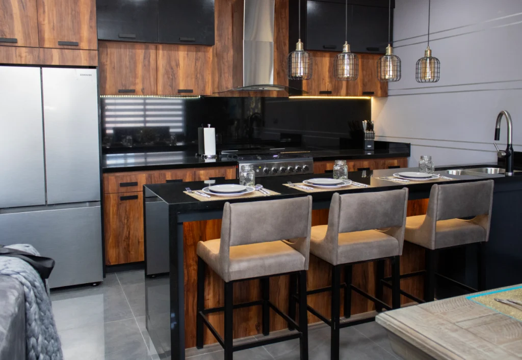 Hermosa cocina integral de departamento ubicado en Reforma Residencial en Tijuana Baja California