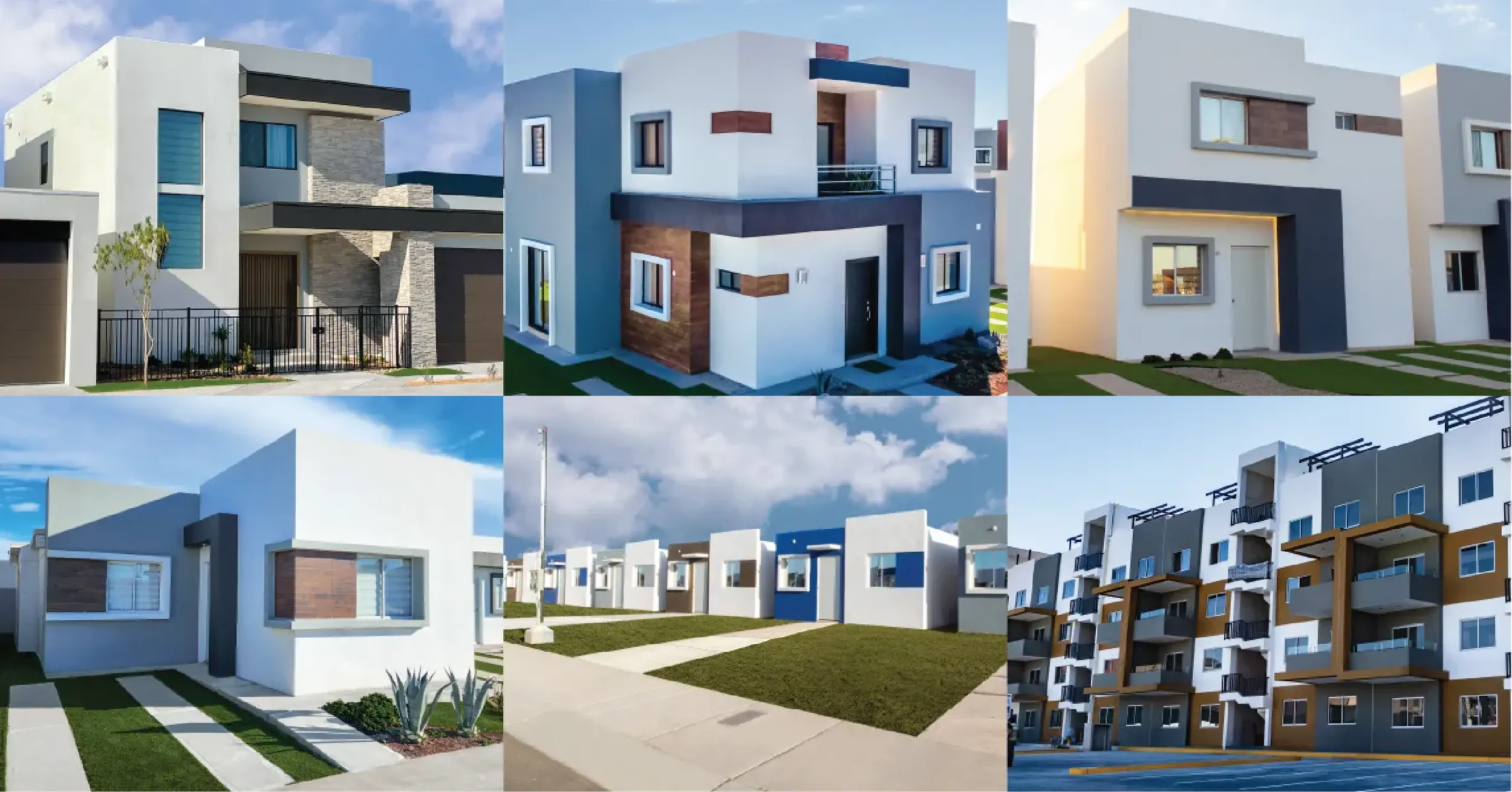 Distintos modelos de viviendas que ofrece EXE